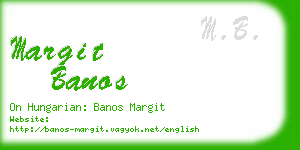 margit banos business card